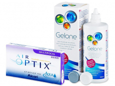 Air Optix Aqua Multifocal (6 soczewek) + płyn Gelone 360 ml