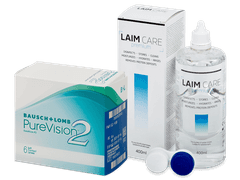 PureVision 2 (6 soczewek) + płyn Laim Care 400 ml