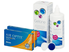 Air Optix Night and Day Aqua (2x3 soczewki) + płyn Gelone 360 ml