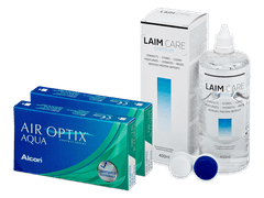 Air Optix Aqua (2x3 soczewki) + płyn Laim Care 400 ml