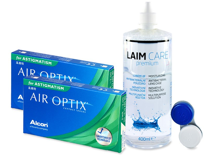 Air Optix for Astigmatism (2x3 soczewki) + płyn Laim-Care 400 ml