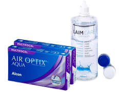 Air Optix Aqua Multifocal (2x3 soczewki) + płyn Laim-Care (400ml)