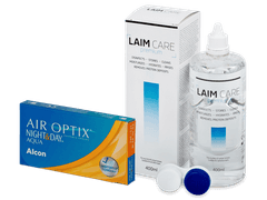 Air Optix Night and Day Aqua (6 soczewek) + płyn Laim Care 400 ml