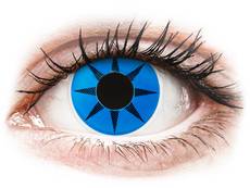 ColourVUE Crazy Lens - Blue Star - zerówki (2 soczewki)