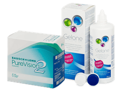 PureVision 2 (6 soczewek) + płyn Gelone 360 ml