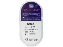 TopVue Color - Green - zerówki (2 soczewki)