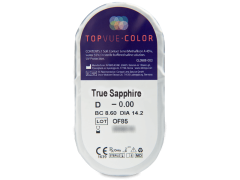 TopVue Color - True Sapphire - zerówki (2 soczewki)