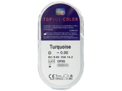 TopVue Color - Turquoise - zerówki (2 soczewki)