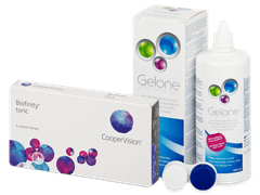 Biofinity Toric (6 soczewek) + płyn Gelone 360 ml