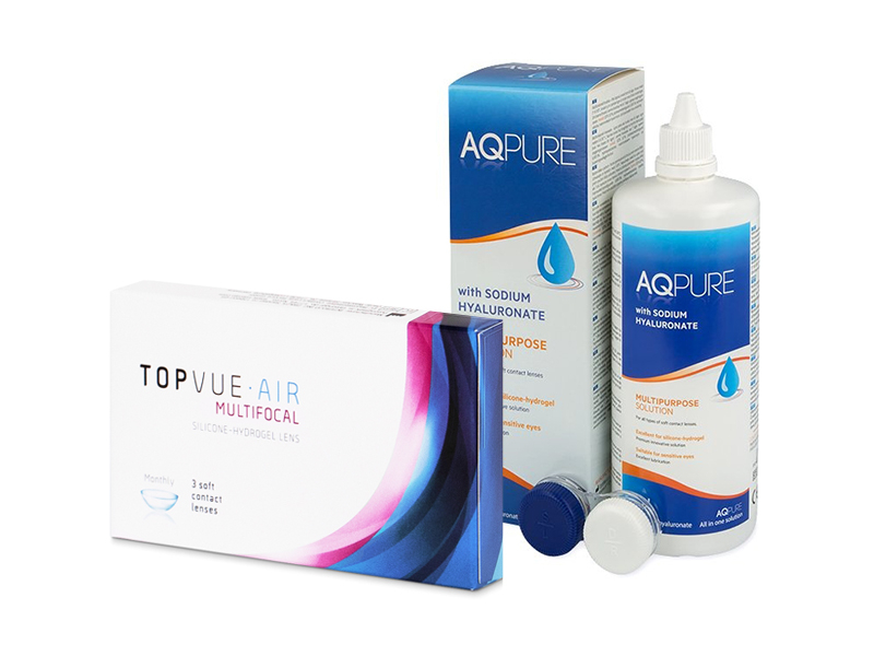 TopVue Air Multifocal (3 soczewki) + Płyn AQ Pure 360 ml
