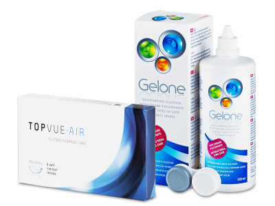 TopVue Air (6 soczewek) + płyn Gelone 360 ml