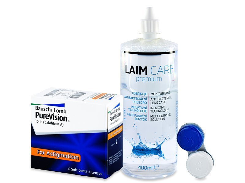 PureVision Toric (6 soczewek) + płyn Laim-Care 400 ml
