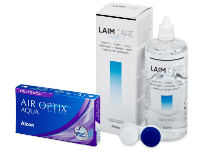 Air Optix Aqua Multifocal (6 soczewek) + płyn LAIM-CARE 400 ml