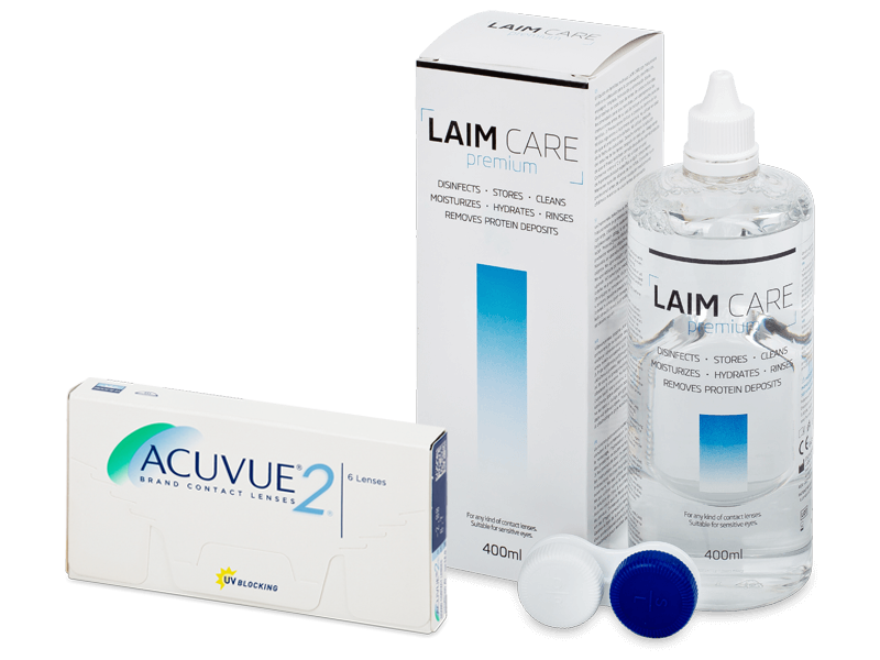 Acuvue 2 (6 soczewek) + płyn Laim-Care 400 ml