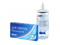 Air Optix plus HydraGlyde (3 soczewki) + płyn Laim-Care 400 ml