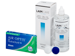 Air Optix plus HydraGlyde for Astigmatism (6 soczewek) + płyn Laim-Care 400 ml