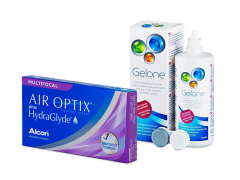 Air Optix plus HydraGlyde Multifocal (3 soczewki) + płyn Gelone 360 ml
