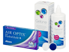Air Optix plus HydraGlyde Multifocal (6 soczewek) + płyn Gelone 360 ml