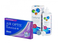 Air Optix plus HydraGlyde Multifocal (6 soczewek) + płyn Gelone 360 ml