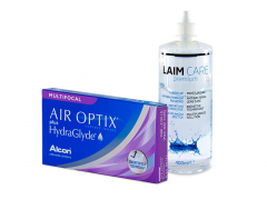 Air Optix plus HydraGlyde Multifocal (6 soczewek) + płyn Laim-Care 400 ml