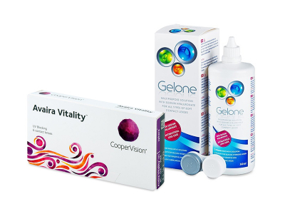 Avaira Vitality (6 soczewek) + płyn Gelone 360 ml