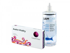 Avaira Vitality (6 soczewek) + płyn Laim-Care 400 ml