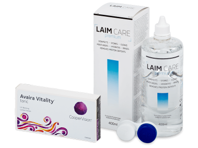 Avaira Vitality Toric (6 soczewek) + płyn Laim-Care 400 ml