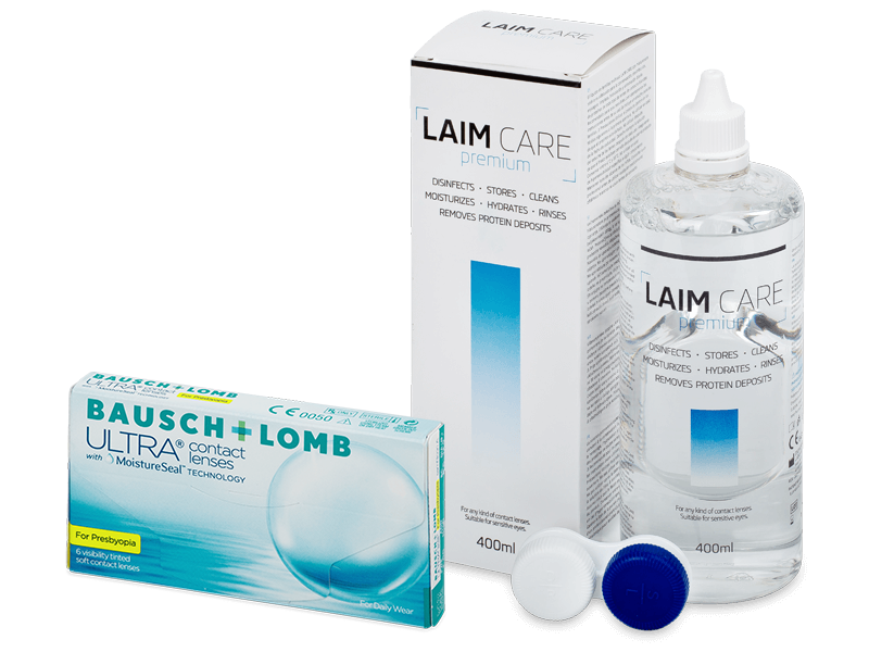 Bausch + Lomb ULTRA for Presbyopia (6 soczewek) + płyn Laim-Care 400 ml