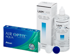 Air Optix Aqua (6 soczewek) + płyn Laim Care 400 ml