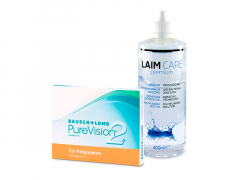 PureVision 2 for Astigmatism (3 soczewki) + płyn Laim-Care 400 ml