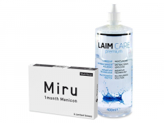Miru 1 Month Menicon Multifocal (6 soczewek) + płyn Laim-Care 400 ml