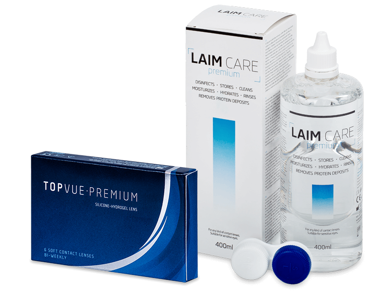 TopVue Premium (6 soczewek) + płyn Laim-Care 400 ml