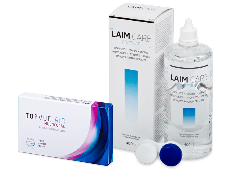 TopVue Air Multifocal (3 soczewki) + płyn Laim-Care 400 ml