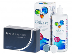 TopVue Premium (12 soczewek) + płyn Gelone 360 ml