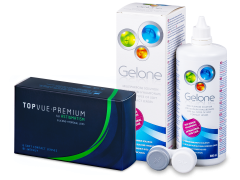 TopVue Premium for Astigmatism (6 soczewek) + płyn Gelone 360 ml