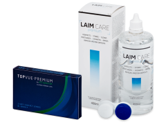 TopVue Premium for Astigmatism  (3 soczewki) + płyn Laim-Care 400 ml