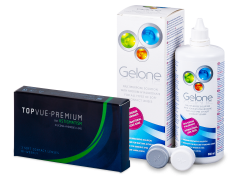 TopVue Premium for Astigmatism (3 soczewki) + płyn Gelone 360 ml