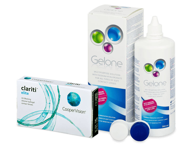Clariti Elite (3 soczewki) + płyn Gelone 360 ml