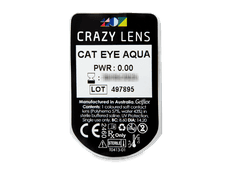CRAZY LENS - Cat Eye Aqua - jednodniowe zerówki (2 soczewki)