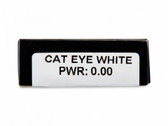 CRAZY LENS - Cat Eye White - jednodniowe zerówki (2 soczewki)