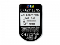 CRAZY LENS - Cat Eye White - jednodniowe zerówki (2 soczewki)