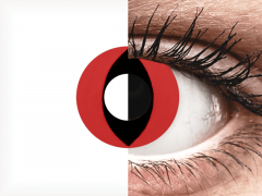 CRAZY LENS - Cat Eye Red - jednodniowe zerówki (2 soczewki)