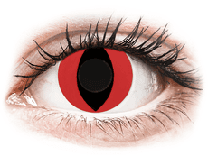CRAZY LENS - Cat Eye Red - jednodniowe zerówki (2 soczewki)