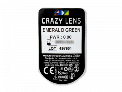 CRAZY LENS - Emerald Green - jednodniowe zerówki (2 soczewki)