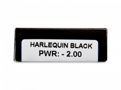 CRAZY LENS - Harlequin Black - jednodniowe korekcyjne (2 soczewki)