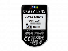 CRAZY LENS - Lord Snow - jednodniowe zerówki (2 soczewki)