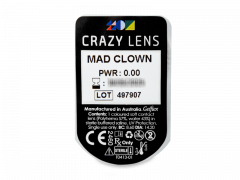 CRAZY LENS - Mad Clown - jednodniowe zerówki (2 soczewki)