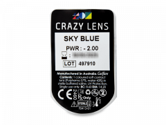 CRAZY LENS - Sky Blue - jednodniowe korekcyjne (2 soczewki)