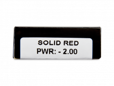CRAZY LENS - Solid Red - jednodniowe korekcyjne (2 soczewki)