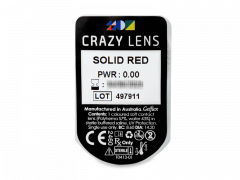 CRAZY LENS - Solid Red - jednodniowe zerówki (2 soczewki)